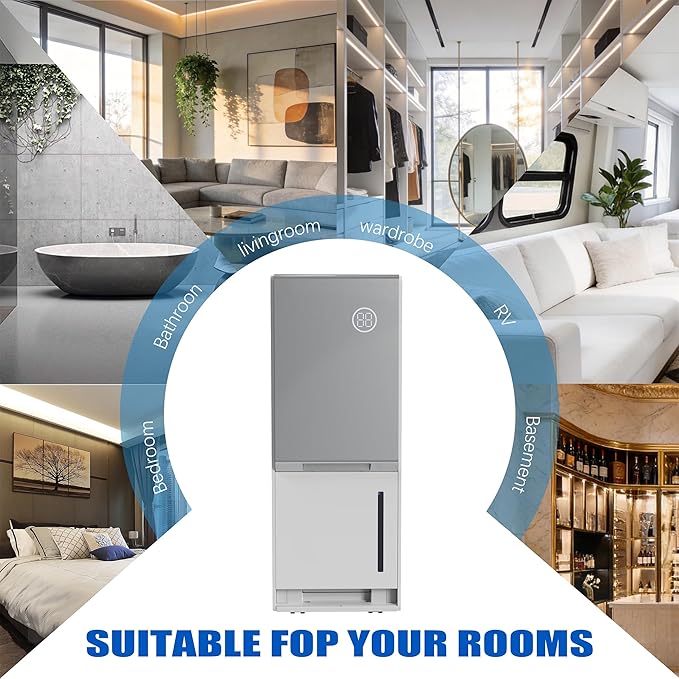 4500 Sq.Ft Dehumidifier for Basement Energy Star Most Efficient 2025, 85 Pint/Day Quiet Compressor Dehumidifier with Drain Hose, 24H Timer, Smart Humidity Control, Auto Shut Off, White
