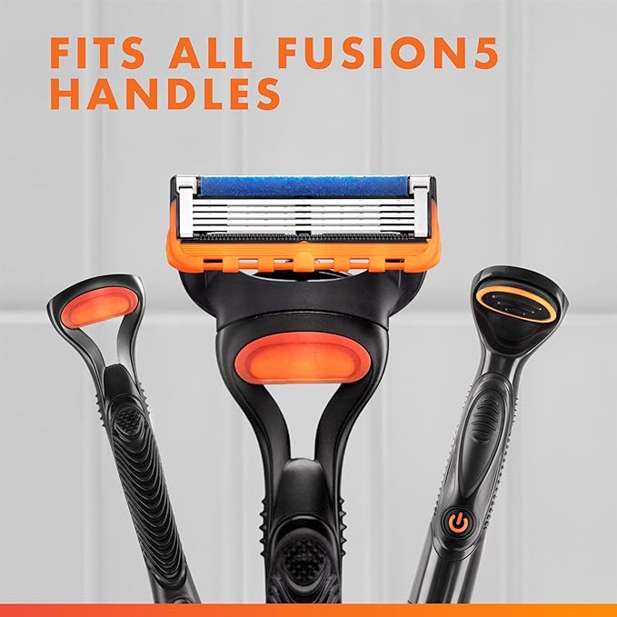 Gillette Fusion5 Power 5-Blade Razor Blade Refills for Men with Precision Trimmer, 10 Count