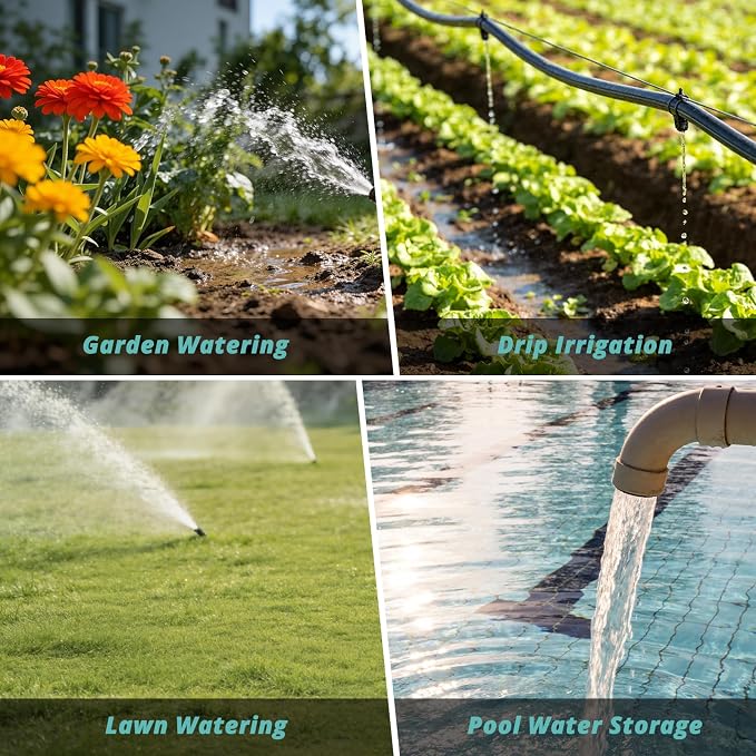 QUOBAS Sprinkler Timer, Weekly Programmable Water Hose Timer for Garden Hose Faucet with Waterproof LCD Screen, Rain Delay/Manual/Automatic Irrigation Watering System for Garden, Lawn, Yard