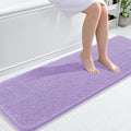 OLANLY Bathroom Runner Rugs 59x20, Soft Absorbent Chenille Bath Rugs, Rubber Backing Quick Dry, Machine Washable Long Bath Mats for Bathroom Floor, Tub and Shower, Home Decor Accessories, Lavender