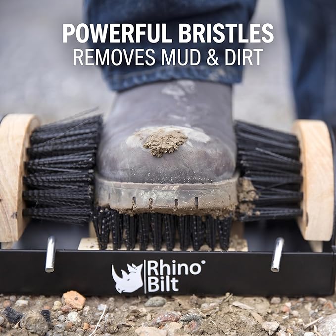 Boot Scraper, Outdoor Shoe Scrubber Cleaner, Heavy Duty Boot Brush, Deluxe Extra Wide