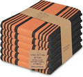 Urban Villa Kitchen Towels Cotton Dish Towels 20”x30” (Set of 6) Orange Blk