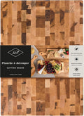 Labell Maple End-Grain Butcher Block, Juice Groove, 12 x 16 x 1.25 in | Checkered Cutting Board, Handcrafted in Canada, Thick, for Meat, Cheese, Charcuterie