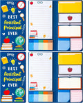 Xqumoi 2 Pack Best Assistant Principal Sticky Note for School Office Supply | School Assistant Principal Self-Stick Note, Teacher Appreciation Gift, Writing Memo Pad, Back to School Office Supplies