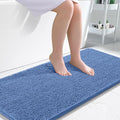 OLANLY Large Bathroom Rugs 50x30, Soft Absorbent Chenille Bath Rugs, Rubber Backing Quick Dry, Machine Washable Bath Mats for Bathroom Floor, Tub and Shower, Home Decor Accessories, Cornflower Blue