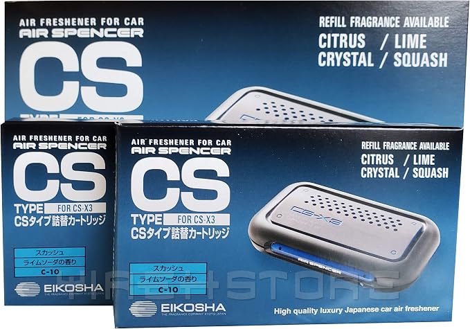 CSX3 Squash Air Spencer Refill x 2 Packs, JDM Car Air Freshner CS-X3 Squash