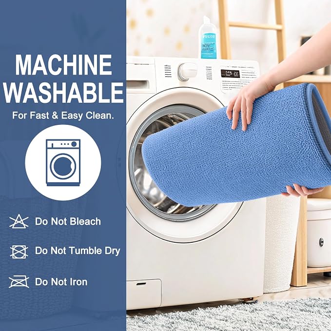 OLANLY Memory Foam Bathroom Rugs 30x20, Absorbent Bath Mat, Cornflower Blue | Soft Quick Dry Bath Rugs Mats, Non-Slip, Machine Washable Carpet for Bathroom Floor, Tub and Shower, Home Decor Accessories