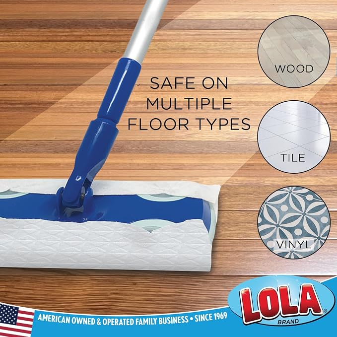 LOLA Dry Sweeping Cloth Refill Pads, 960 Pack, Unscented, Compatible with Swiffer Floor Mop, Comparable to Swiffer Refills, 11" x 8.13"