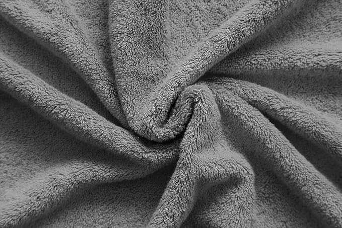 American Veteran Towel, 100% Cotton Turkish Bath Towels for Bathroom 4 Pack, 27x54 Extra Large Premium Soft Drying Bathroom Towels, Light Grey
