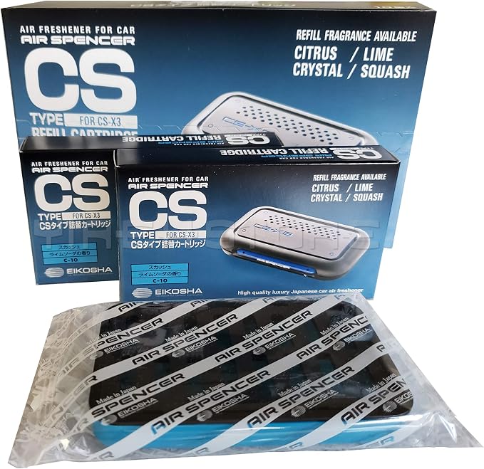 CSX3 Squash Air Spencer Refill x 2 Packs, JDM Car Air Freshner CS-X3 Squash