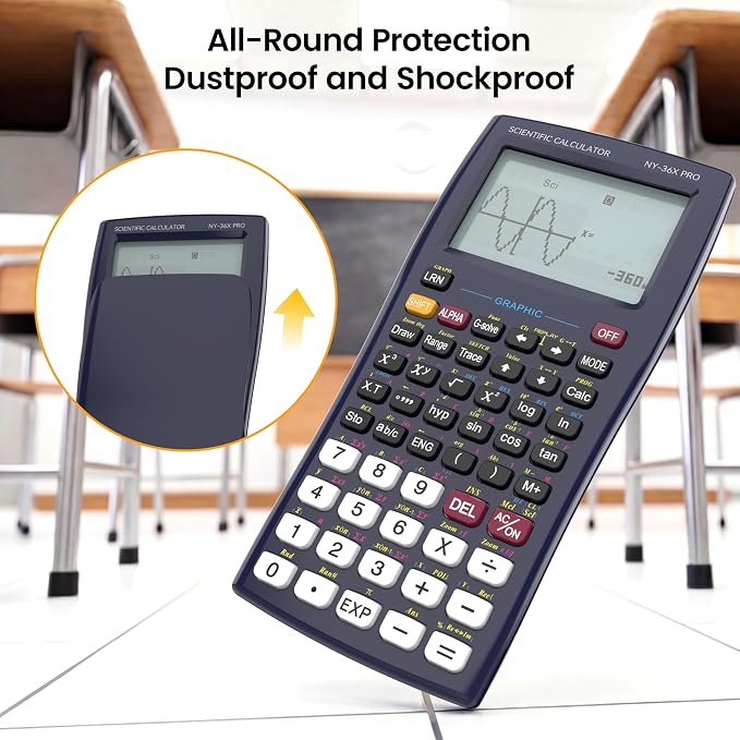 Graphing Scientific Calculators ROATEE 36X Pro Office Calculators for High School with 360 Functions Financial Calculator Desktop, 3-in 14 Digit Display Office Supplies for Student Teacher Engineer