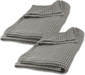 GILDEN TREE Waffle Bath Sheet Quick Dry Towel, Thin Luxury Bath Towels, 40x80 Large Bath Towels 2 Pack Bath Sheets, Modern Style (Pewter)