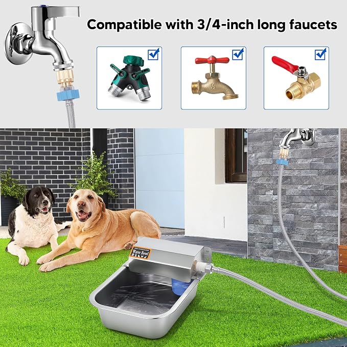 Automatic Water Dispenser for Dog, 3L Dog Water Bowl Dispenser, Large Water Feeder