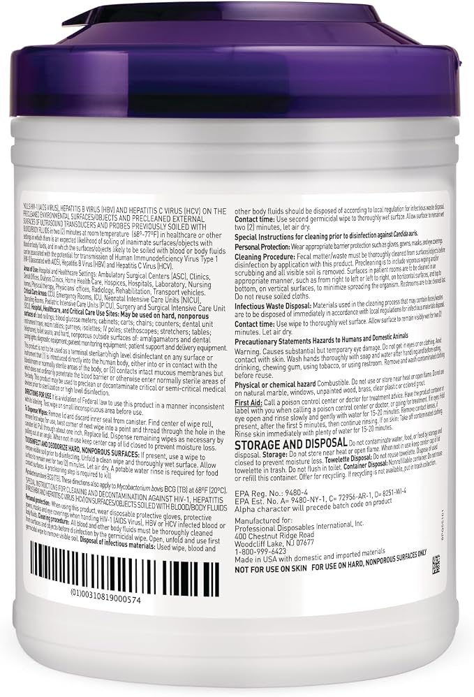 Super Sani-Cloth Disinfecting Cleaning Wipes, 12 Pack Case, 160 Count Each, Large Surface Wipes (6" x 6.75"), Multi-Surface Germicidal Cleaner for Home Health, Medical, Commercial Use