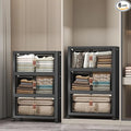 Stackable Storage Bins, 672QT Collapsible Drawers with 2 Lids | Large Capacity, Magnetic Door, Stack Lock, Rolling Wheels, Foldable Design, Organizers and Storage for Bedroom Dorm Garage