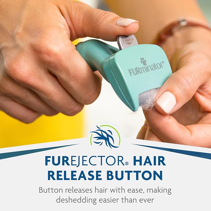 FURminator deShedding Tool For Small Cats, Long Hair, Removes Loose Hair From Shedding