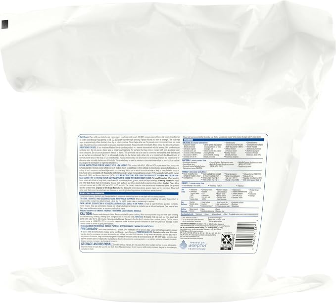 Clorox Healthcare Hydrogen Peroxide Cleaner Disinfectant Wipes, 12" x 11", Refill for Bucket, 185 Count (Package May Vary)