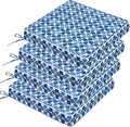 JMGBird Outdoor Chair Cushions Set of 4, Water Resistant Seat Cushions 19 x 19 Inch with Ties Outdoor Cushions for Patio Furniture