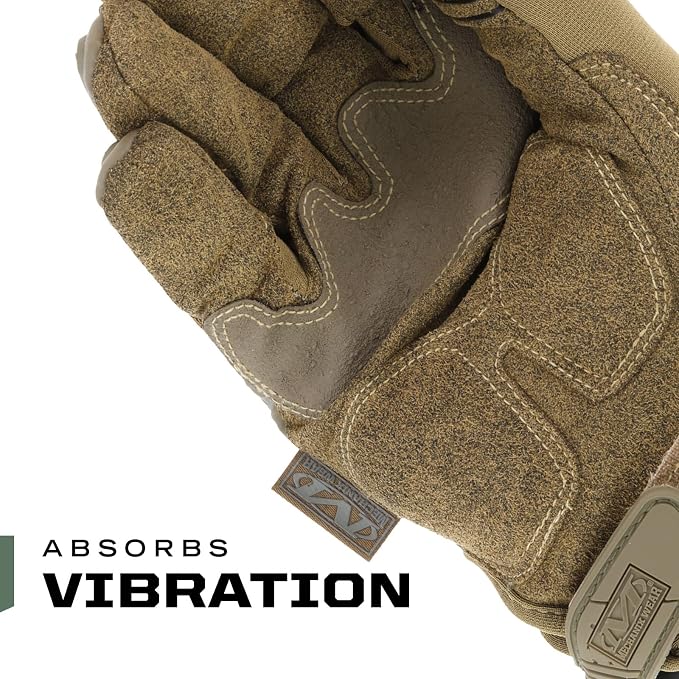 Mechanix Wear: M-Pact Tactical Gloves with Secure Fit, Touchscreen Capable Safety Gloves for Men, Work Gloves with Impact Protection and Vibration Absorption (Brown, Medium)