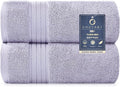 COZYART Luxury Bath Towels 2 PCS, Lavender 100% Turkish Cotton 650 GSM | OEKO-Tex 100 Certified Zero Twist Ring Spun, Soft Absorbent Quick Dry, Plush Fluffy, Breathable Hotel Quality for Daily Use