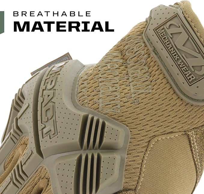 Mechanix Wear: M-Pact Tactical Gloves with Secure Fit, Touchscreen Capable Safety Gloves for Men, Work Gloves with Impact Protection and Vibration Absorption (Brown, XX-Large)