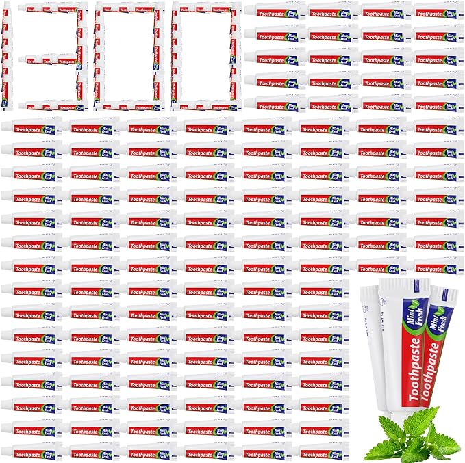 1300 Pcs Mini Toothpaste Bulk Regular Clean Mint Toothpaste for Bad Breath, Helps Freshens Breath, Whitens Teeth Travel Size 0.18oz for Home Hotel Office School Camping