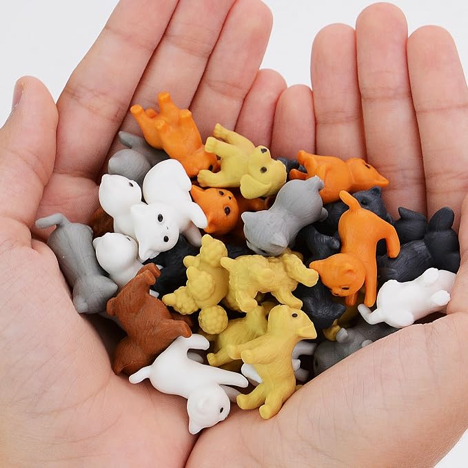Bulk Toys - Tiny Dogs and Cats for Kids - Small Animals in Bulk - 100 Pcs Little Pet Toys - Tiny Plastic Toys Prizes - Easter Gifts