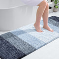 OLANLY Bathroom Runner Rugs Mat 70x24, Extra Soft Absorbent Microfiber Bath Rugs, Rubber Backing, Quick Dry, Washable Long Bath Mats for Bathroom, Tub and Shower, Home Decor Accessories, Navy Blue