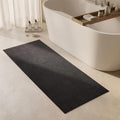 Triohero Bathroom Runner Rug, Long Bath Mat Washable Thin Quick Dry Low Pile Bathroom Runner Rugs 24 x 60 Non Slip, Black 24"x60"