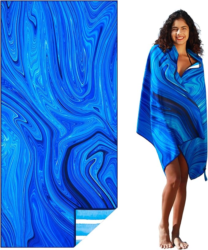 Widdonen Microfiber Beach Towel,Compact 71x32 Inch,Lightweight | Extra Large,Sand Free,Thin,Absorbent,Quick Dry for Camping,Hiking,Swim,Pool,Bath,Picnic,Gym,Cruise Essentials,Adult Gifts