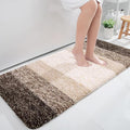 OLANLY Bathroom Runner Rugs Mat 47x24, Extra Soft Absorbent Microfiber Bath Rugs, Rubber Backing, Quick Dry, Washable Long Bath Mats for Bathroom, Tub and Shower, Home Decor Accessories, Light Brown