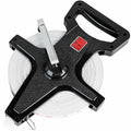 Champion Sports Open Reel Measuring Tapes – Durable Hand Crank with Metal Spike, Dual-Sided Feet & Meters, Perfect for Track & Field and Long Jump, 165 Feet/50 Meters