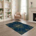 4'x6' Washable Area Rug Bass Nautical Wildlife Icons Lure Tackle Motif Border Fish Fishing Refined Pet Friendly & Non-Slip for Playroom, Bedroom, Reading Nook