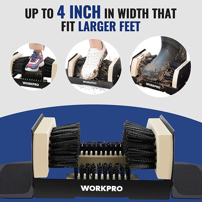 WORKPRO Extra Wide Boot Brush Scraper, Shoe Cleaner Brush, Boot Scrubber, Heavy Duty Boot Cleaning Brush Outdoor