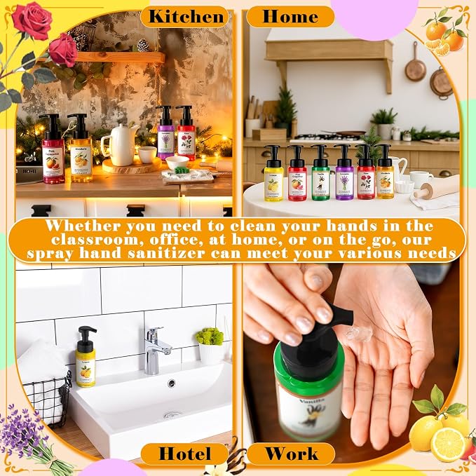 6 Pack Foaming Hand Soap with Pump Care Moisturizing Liquid Fresh Flavor Foam Hand Wash Employee Appreciation Gift Bulk 2026 New Year Gift for Kitchen Bathroom Family Teacher Doctor 8.75 Fl oz