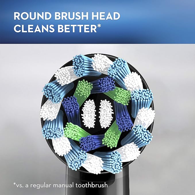 Oral-B GENIUS X Electric Toothbrush with 3 Oral-B Replacement Brush Heads and Toothbrush Case, Black