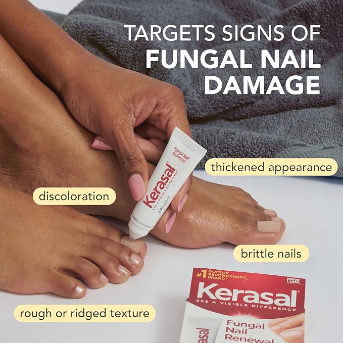 Kerasal Nail Renewal, Restorative Nail Repair for Damaged Nails, 0.33 fl oz (Packaging May Vary)