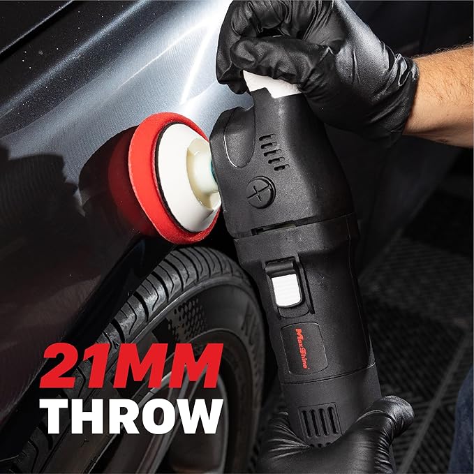 Maxshine M550 Rotary Polisher – 550W Compact Car Buffer with 3” Backing Plate, 5/8” Thread & 6-Speed Control – Auto Detailing Tool for Cars, Trucks, SUVs & Boats, Paint Correction & Swirl Removal