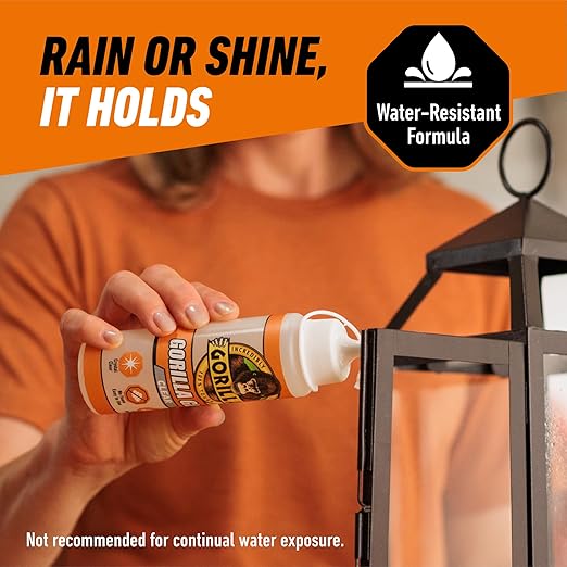 Gorilla Clear Glue, 5.75 Ounce Bottle (Pack of 2) - Crystal Clear, All Purpose, and Water Resistant