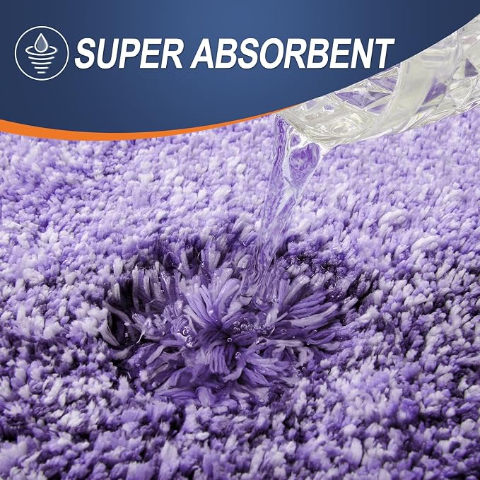 OLANLY Bathroom Runner Rugs Mat 47x20, Extra Soft Absorbent Microfiber Bath Rugs, Rubber Backing, Quick Dry, Washable Long Bath Mats for Bathroom Floor, Tub and Shower, Home Decor Accessories, Violet
