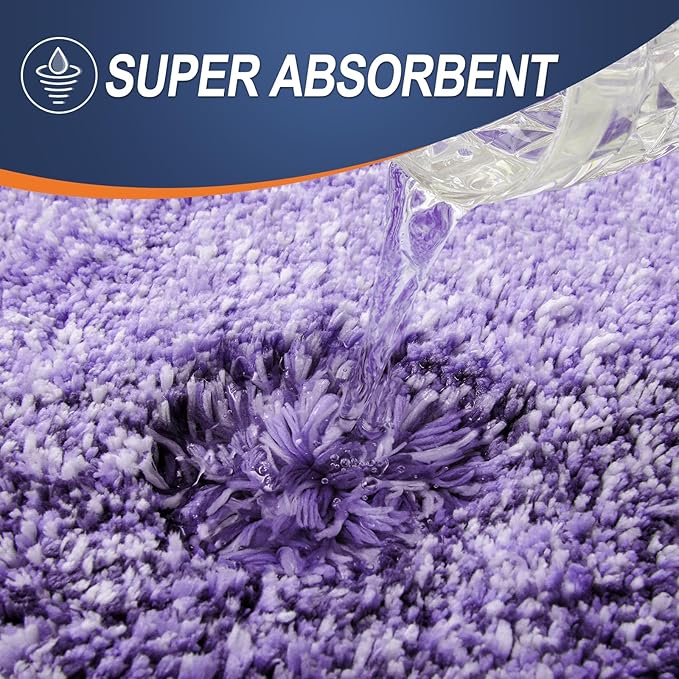 OLANLY Large Bathroom Rugs Mat 45x27, Extra Soft Absorbent Microfiber Bath Rugs, Rubber Backing, Quick Dry, Machine Washable Bath Mat for Bathroom Floor, Tub and Shower, Home Decor Accessories, Violet