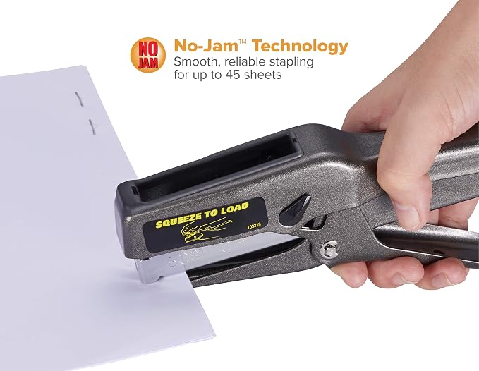 Bostitch Office B8 Heavy Duty 45 Sheet Plier Stapler, Full-Strip, Black (02245), (Pack of 24)