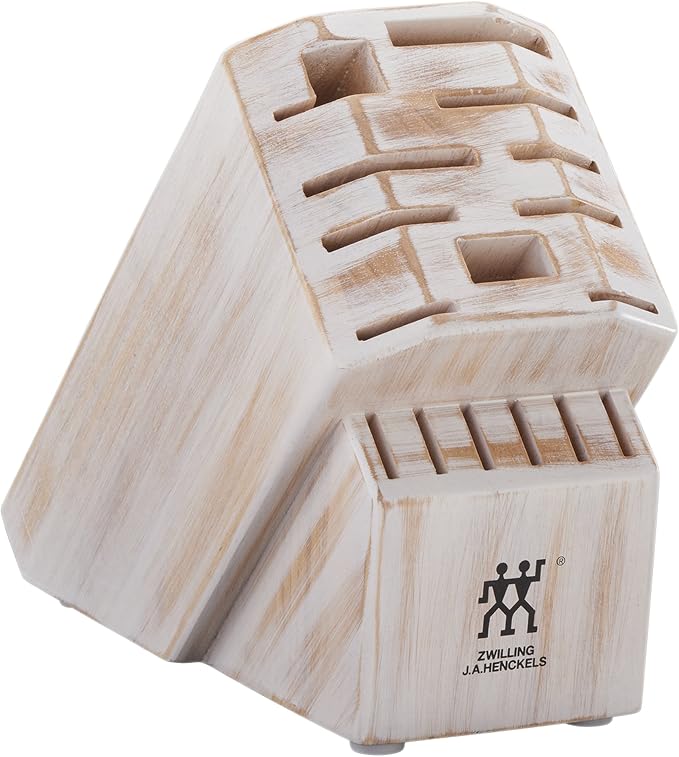 ZWILLING Pro 16-pc Knife Block Set - Rustic White