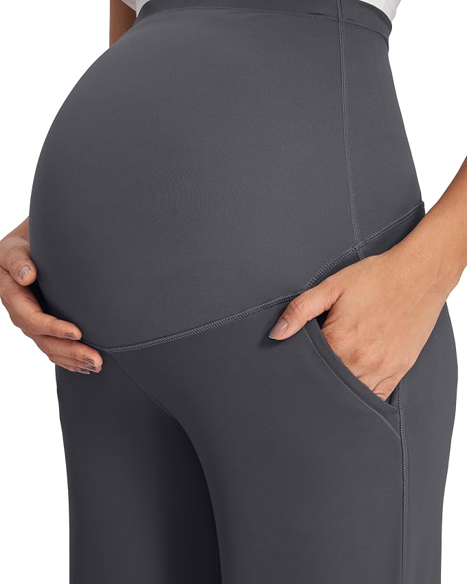 G4Free Fleece Lined Maternity Yoga Pants Winter Pregnancy Work Trousers