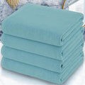 VOOVA & MOVAS Bath Towels 4PC, 100% Cotton, 30x56 in, Aqua Teal | Quick Dry, Hotel Quality, Thick, Soft, Absorbent, Towel Gift Set, Great For Hotel, Home, Holiday Present
