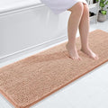 OLANLY Bathroom Runner Rugs 59x20, Extra Soft Absorbent Chenille Bath Rugs, Rubber Backing Quick Dry, Machine Washable Long Bath Mats for Bathroom Floor, Tub and Shower, Home Decor Accessories, Peach