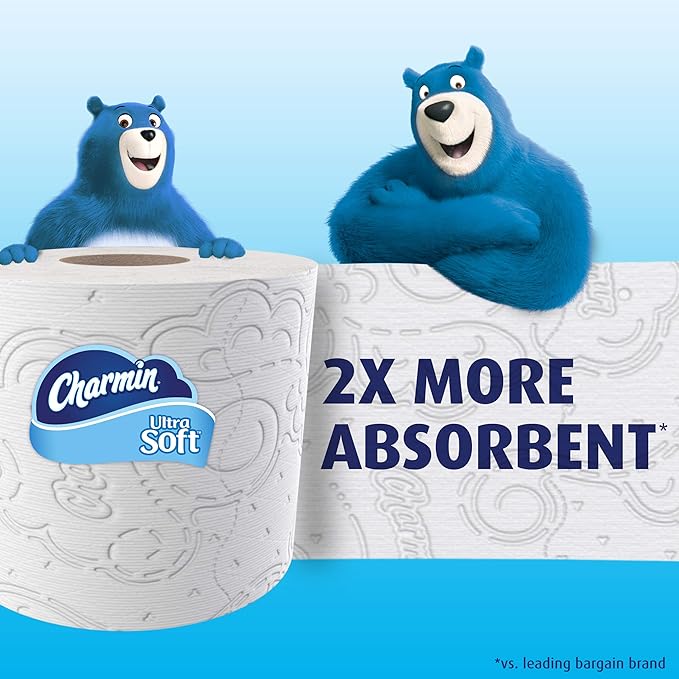 Charmin Ultra Soft Toilet Paper, 24 Mega Rolls = 96 Regular Rolls