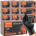 ANBOSON 10 Mil Heavy Duty Mechanic Nitrile Gloves, Black XLarge 1000 Count | Diamond Grip, Latex Free Disposable Chemical Resistant Rubber Gloves for Industrial,Workshops, Auto Repair,Janitorial,Food