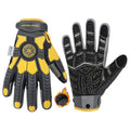 HANDLANDY Winter Cut Resistant Impact Resistant Work Gloves for Men, Padded Palm Grip Heavy Duty Working Glove (Medium, Yellow)
