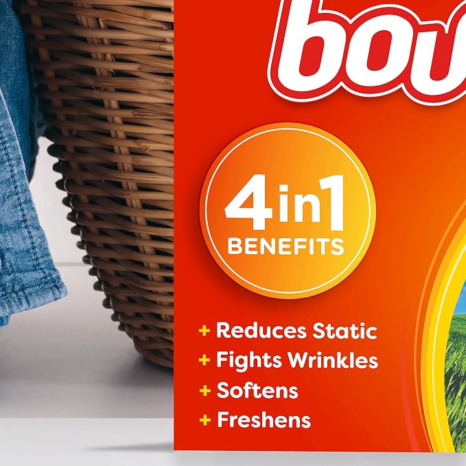 Bounce Fabric Softener Dryer Sheets for Vending Machines, Bulk Single Load Coin Vend Cartons, Outdoor Fresh Scent, 2 sheets (Case of 156)